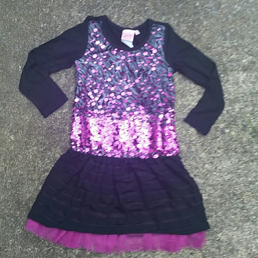 Lipstik Girls NWT Sequined Ruffle Dress